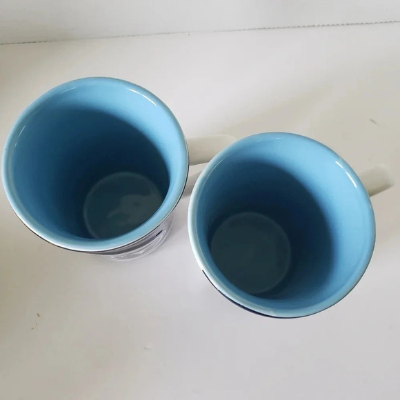 Tennessee Titans NFL set of  2 14oz Sculpted Blue/White Coffee Mugs. - Picture 4 of 8